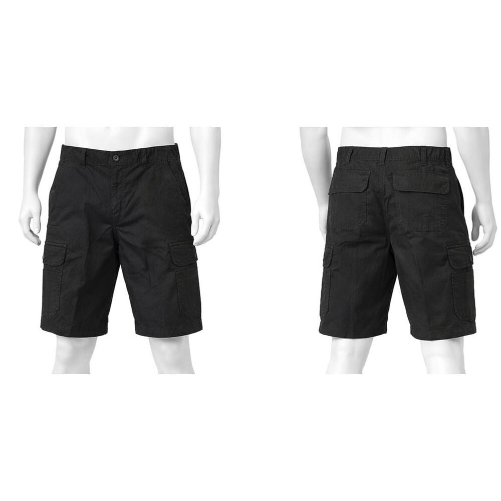 Iron Co. Mens Cargo Shorts Size 36 Black 98% Cotton/2% Spandex Preppy Dadcore